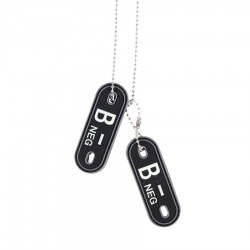 Nieśmiertelniki z grupą krwi z łańcuszkiem B-