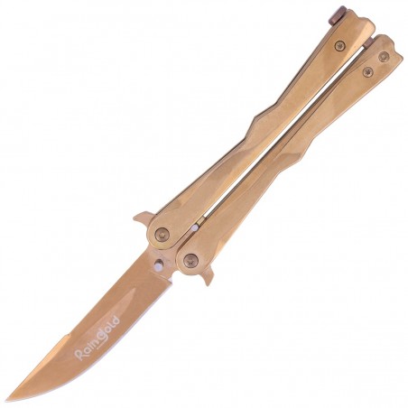 Nóż składany motylek Martinez Albainox Balisong, RainGold Finish (02165) Nóż składany motylek Martinez Albainox Balisong, RainGold Finish (02165)