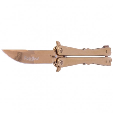 Nóż składany motylek Martinez Albainox Balisong, RainGold Finish (02165) Nóż składany motylek Martinez Albainox Balisong, RainGold Finish (02165)