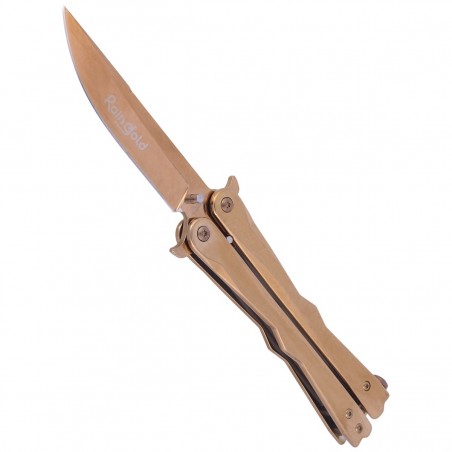 Nóż składany motylek Martinez Albainox Balisong, RainGold Finish (02165) Nóż składany motylek Martinez Albainox Balisong, RainGold Finish (02165)