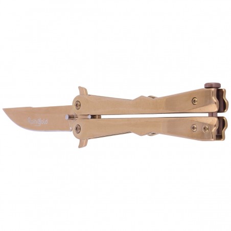 Nóż składany motylek Martinez Albainox Balisong, RainGold Finish (02165) Nóż składany motylek Martinez Albainox Balisong, RainGold Finish (02165)