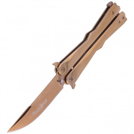 Nóż składany motylek Martinez Albainox Balisong, RainGold Finish (02165) Nóż składany motylek Martinez Albainox Balisong, RainGold Finish (02165)