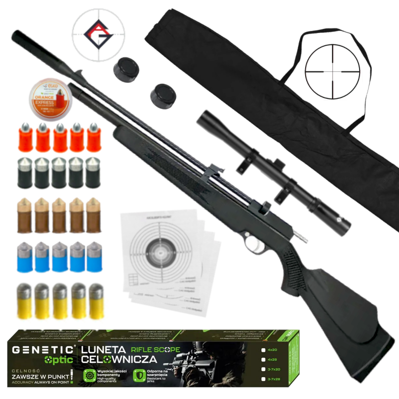   Zestaw PCP Pr900s z pompką lunetą i akcesoriami - 1 - Wiatrówki PCP i karabinki