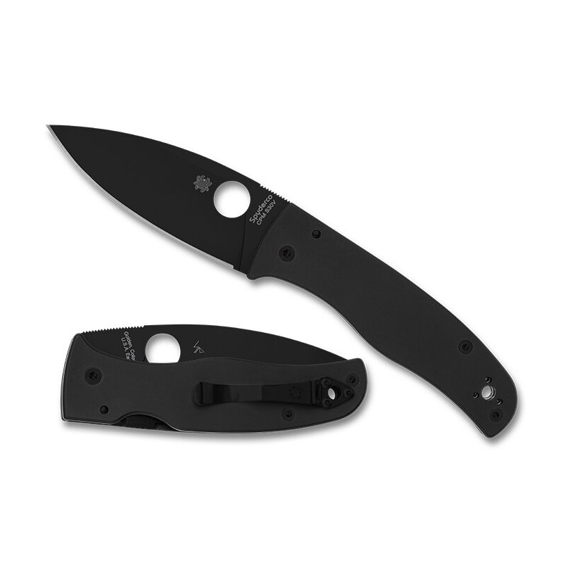 Nóż składany Spyderco Bodacious Black G10, Black DLC CPM S30V by Sal Glesser (C263GPBK)