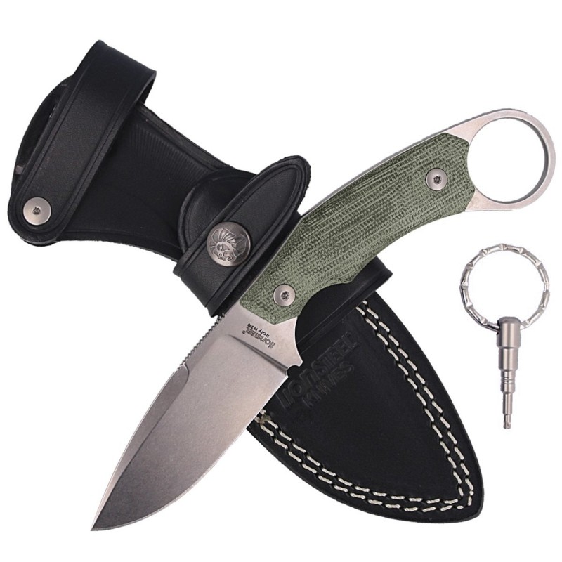 Nóż LionSteel H2 Karambit Canvas Green, Stonewashed M390 by Tommaso Rumici (H2 CVG)
