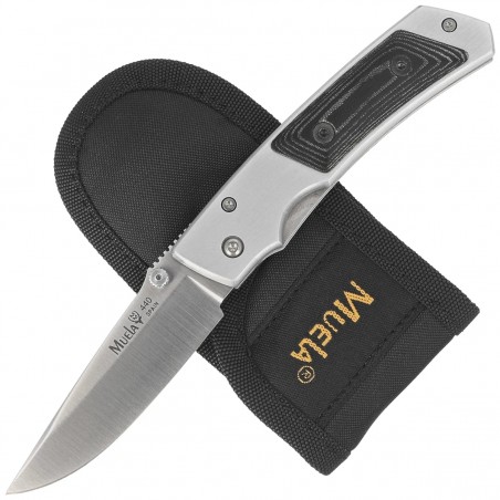 Nóż składany Muela PMC-7M Gray Aluminium / Black Micarta, Satin 440C Nóż składany Muela PMC-7M Gray Aluminium / Black Micarta, Satin 440C
