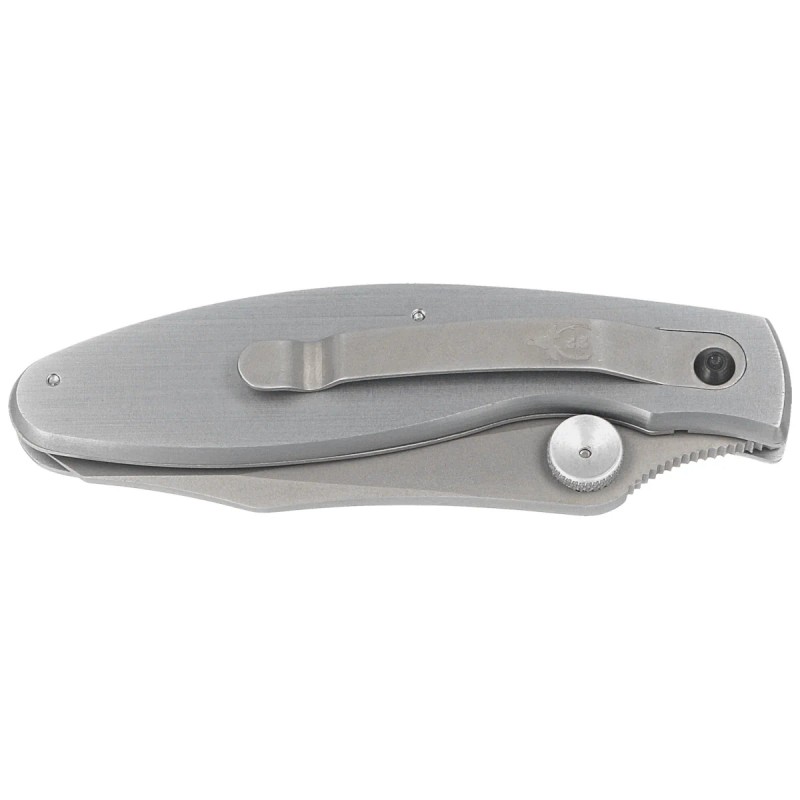 Nóż składany Muela KSC-7R Gray Aluminium / Red Pakka Wood, Satin P/S 440C