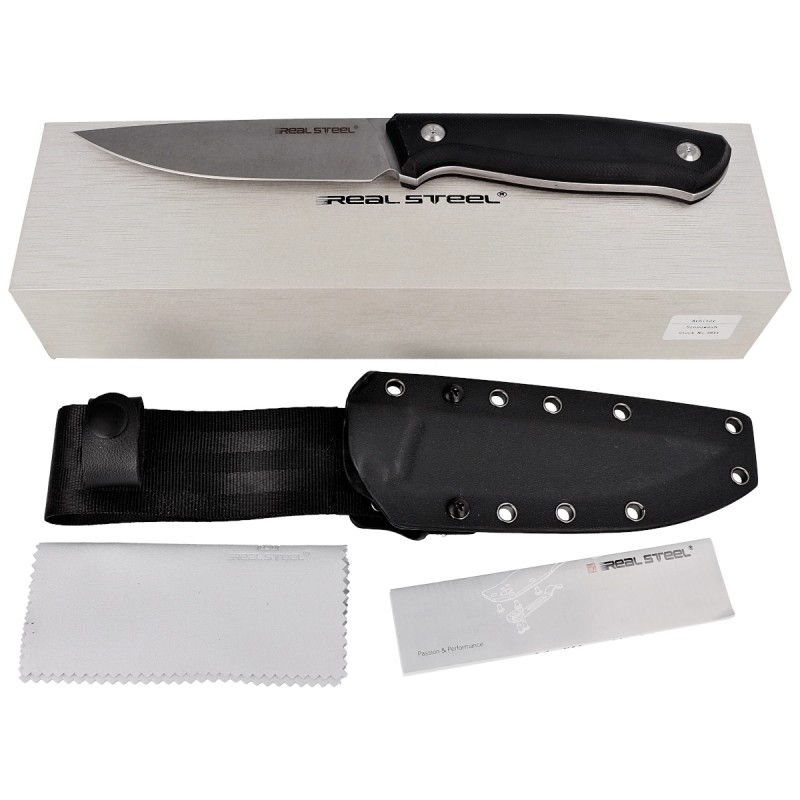 Nóż Real Steel Arbiter Black G10, Stonewash 9Cr18Mov by Ostap Hel (3811)