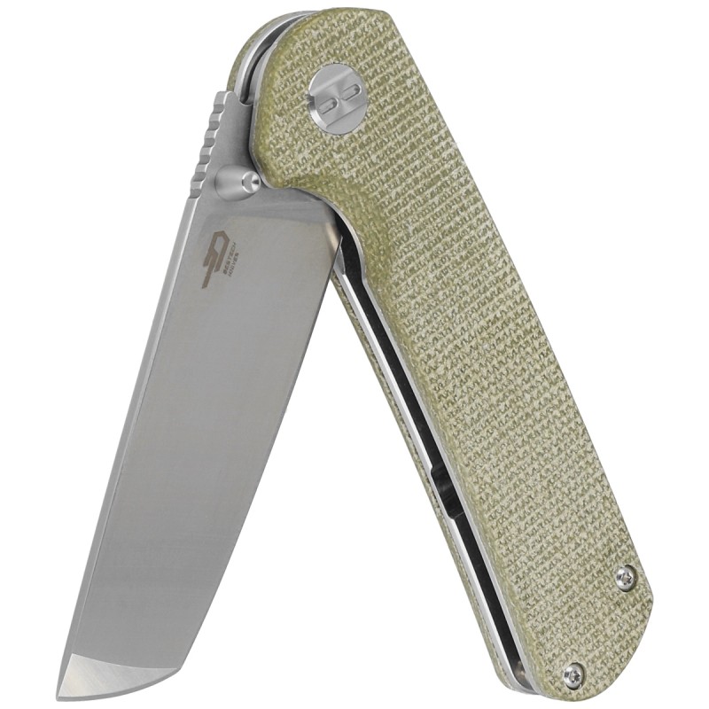 Nóż składany Bestech Sledgehammer Beige Micarta, Satin /  Stonewashed D2 (BG31D)