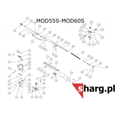 Lufa z kostką do wiatrówki Hatsan MOD 55S-90 (360) Lufa z kostką do wiatrówki Hatsan MOD 55S-90 (360)