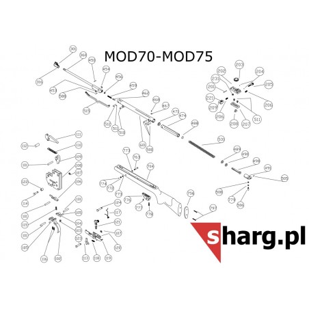 Lufa z kostką do wiatrówki Hatsan MOD 55S-90 (360) Lufa z kostką do wiatrówki Hatsan MOD 55S-90 (360)