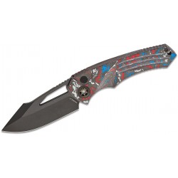 Nóż składany Heretic Pariah Manual ''Election Edition'' America Camo Carbon Fiber, Black DLC MagnaCut by Tony Marfione Jr. (H046