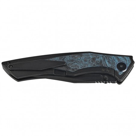 Nóż składany Bestech Togatta Black Titanium/Black-Blue Carbon Fiber, Black Stonewashed M390 by Koens Craft (BT2102H)