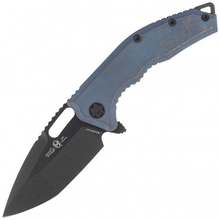 Nóż składany Heretic Medusa Manual T/E Antique Blue Titanium, Black DLC MagnaCut by Tony Marfione Jr. (H009-6A-TIBLU) Nóż składany Heretic Medusa Manual T/E Antique Blue Titanium, Black DLC MagnaCut by Tony Marfione Jr. (H009-6A-TIBLU)