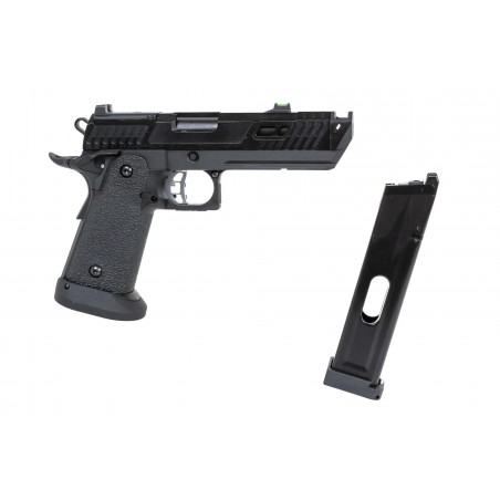 Pistolet ASG SRC Dark Viper DUAL POWER z walizką transportową i magazynkiem CO2 Czarny Pistolet ASG SRC Dark Viper DUAL POWER z walizką transportową i magazynkiem CO2 Czarny