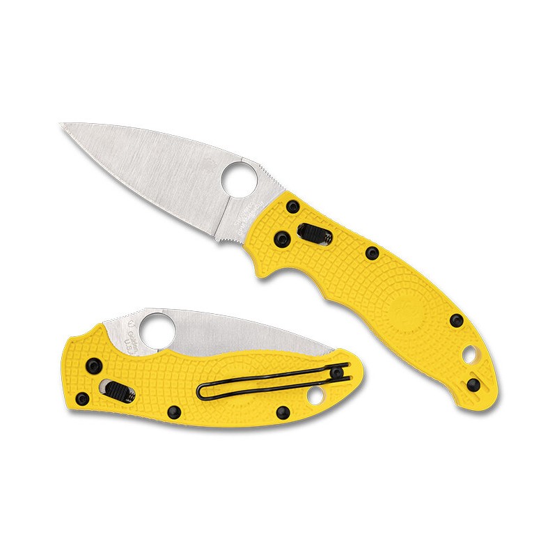 Nóż składany Spyderco Manix 2 Salt Yellow FRN, Satin MagnaCut by Eric Glesser (C101PYL2)