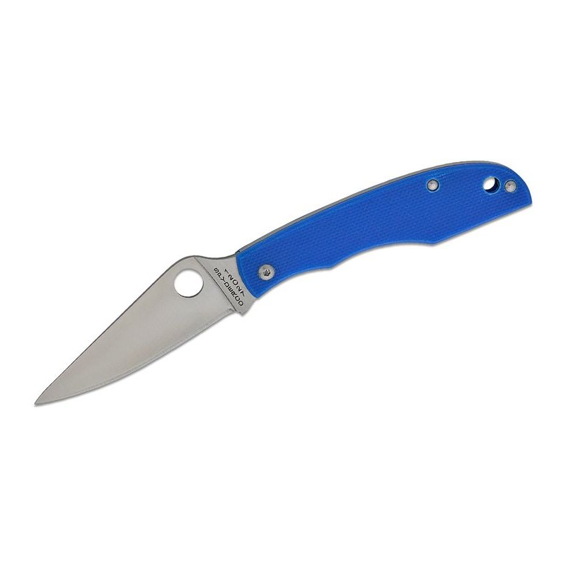 Nóż składany Spyderco Grasshopper Blue G10, Satin 12C27 (C138GBLP)