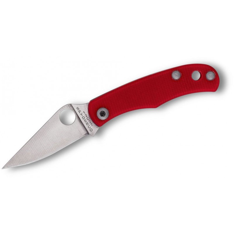 Nóż składany Spyderco Bug Red G10, Satin 12C27 (C133GRDP)
