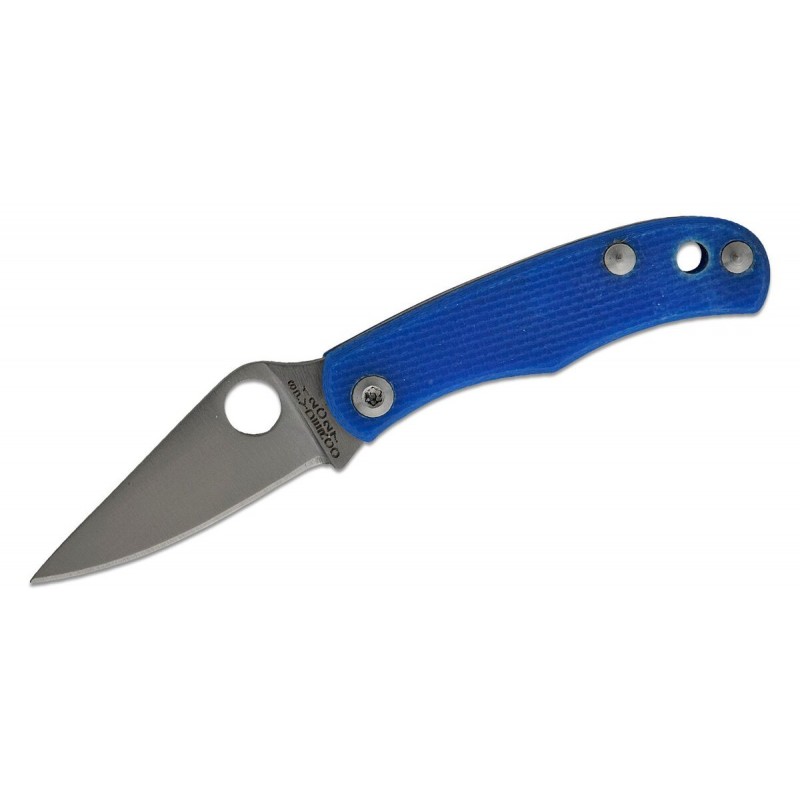 Nóż składany Spyderco Bug Blue G10, Satin 12C27 (C133GBLP)