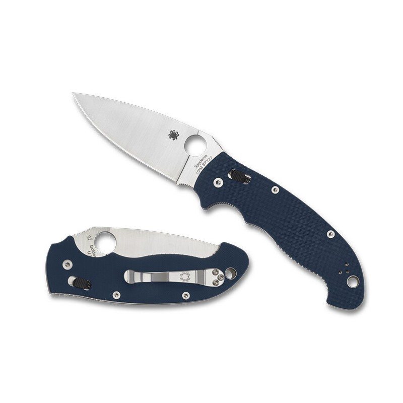 Nóż składany Spyderco Manix 2 XL Cobalt Blue, Satin CPM SPY27 by Eric Glesser (C95GPCBL2)