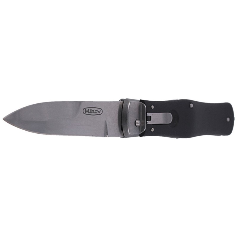 Nóż sprężynowy Mikov Predator Black ABS, Stonewashed N690 (241-BH-1/STKP)