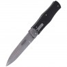 Nóż sprężynowy Mikov Predator Black ABS, Stonewashed N690 (241-BH-1/STKP)