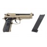 Pistolet ASG ICS BLE-BM9 Dual Power Half-Tan (z magazynkiem na CO2)