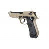 Pistolet ASG ICS BLE-BM9 Dual Power Half-Tan (z magazynkiem na CO2)