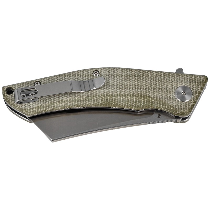 Nóż składany Bestech Cubis Beige Micarta, Stonewashed / Satin D2 (BG42B)