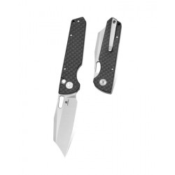 Nóż składany Bestechman Guardian Black G10 w/ Carbon Fiber Pattern, Satin D2 (BMK11B)