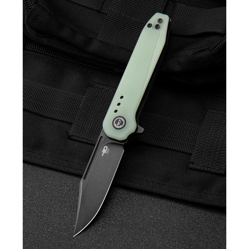 Nóż składany Bestech Syntax Transparent G10, Black Stonewash 154CM by Todd Knife and Tool (BG41C)