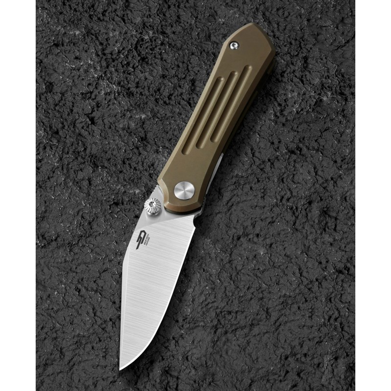 Nóż składany Bestech Icarus Bronze Titanium, Satin M390 by Nick Rogers (BT2302F)