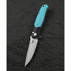 Nóż składany Bestech Swordfish Black/Light Blue G10, Satin 14C28N (BG62F)