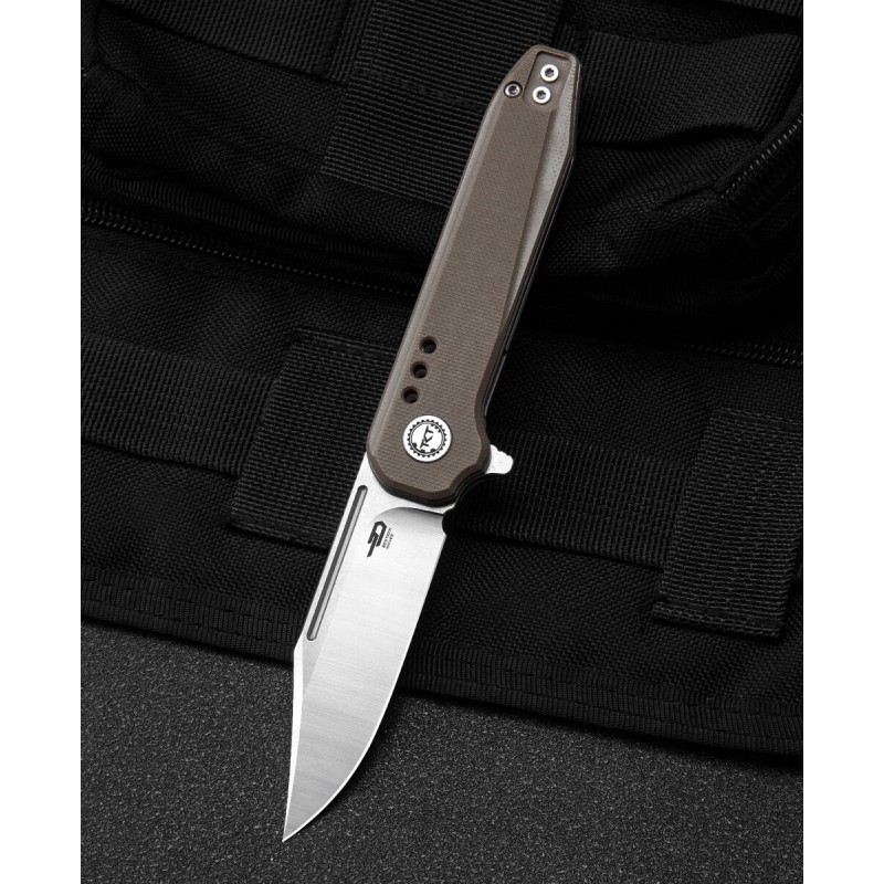 Nóż składany Bestech Syntax Beige G10, Stonewashed/Satin 154CM by Todd Knife and Tool (BG41B)