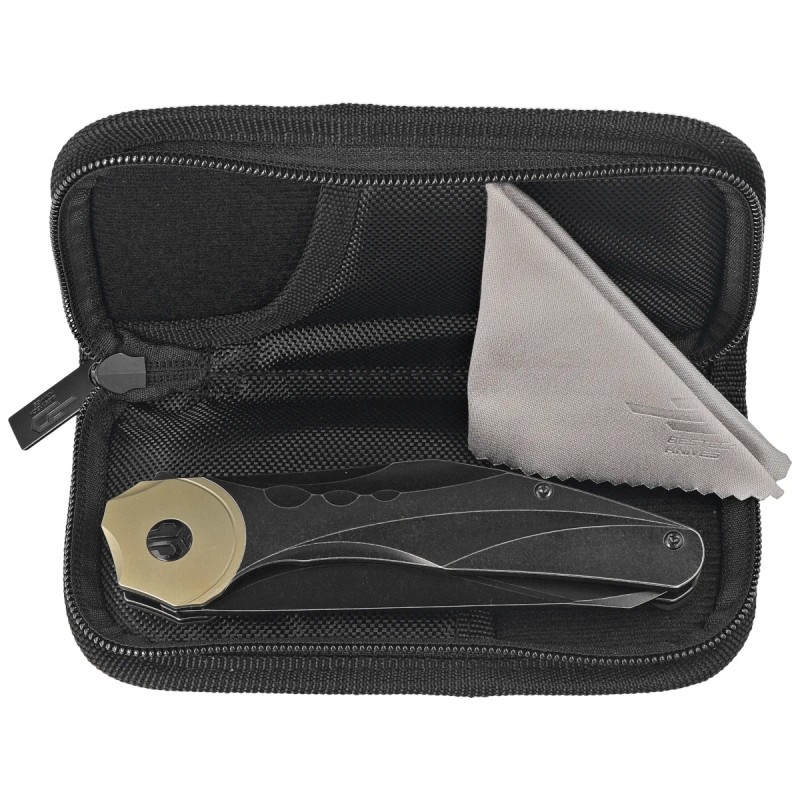 Nóż składany Bestech Excentric Black Titanium, Black Stonewashed M390 by Kombou and TNT Knives (BT2412B)