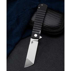 Nóż składany Bestech Titan Black G10, Stonewashed/Satin D2 by Keanu Alfaro (BG49A-1)