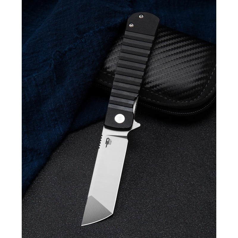 Nóż składany Bestech Titan Black G10, Stonewashed/Satin D2 by Keanu Alfaro (BG49A-1)