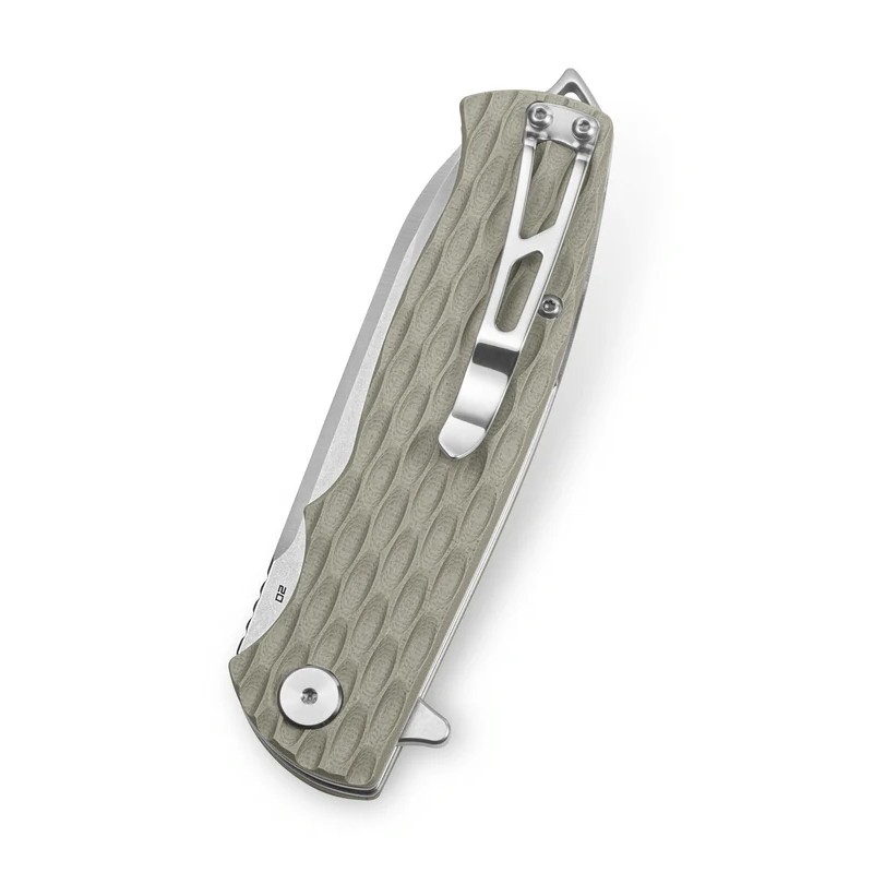 Nóż składany Bestech Grampus Beige G10, Stonewashed/Satin D2 (BG02C)