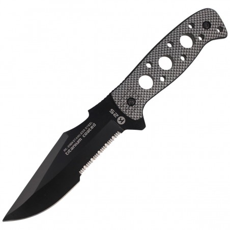 Nóż K25 Tactical Grey Aluminium, Black Titanium Coated (31824) Nóż K25 Tactical Grey Aluminium, Black Titanium Coated (31824)