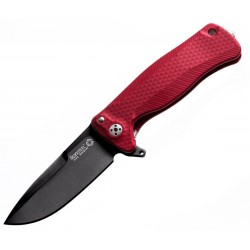 Nóż składany LionSteel SR22A Red Aluminum, Black Sleipner by Molletta (SR22A RB)