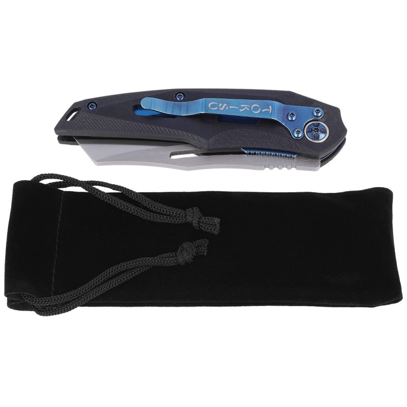 Nóż składany TOKISU Tactical Black G10 / Carbon Fiber, Satin D2 (18714)