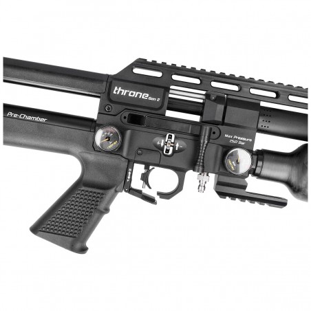 Wiatrówka PCP Reximex Throne Gen 2 Carbon z regulatorem i tłumikiem 5.5 mm Wiatrówka PCP Reximex Throne Gen 2 Carbon z regulatorem i tłumikiem 5.5 mm