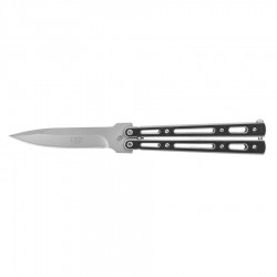 Nóż motylkowy Joker JKR200 srebrno-czarny