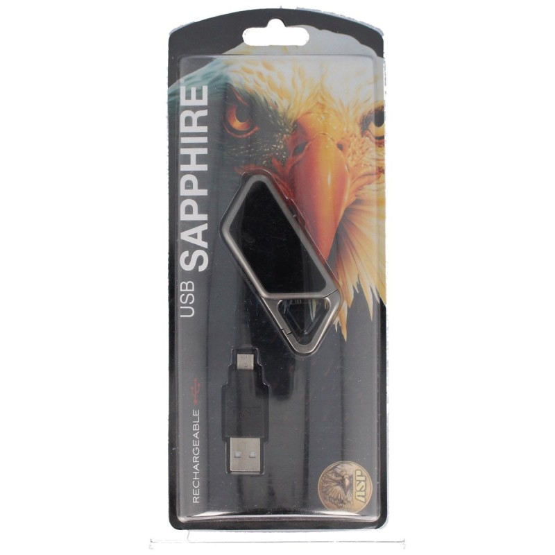 Latarka ASP Sapphire USB LED Glass Black - 53600