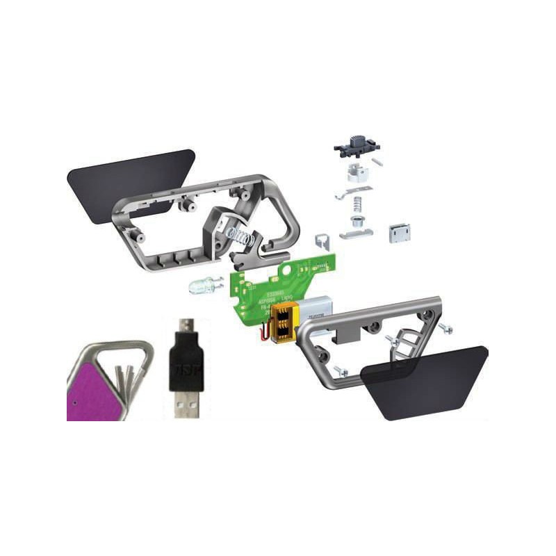 Latarka ASP Sapphire USB LED Glass Black - 53600