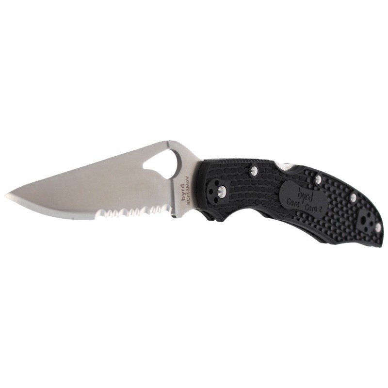 Nóż Spyderco Byrd Cara Cara 2 FRN Black, Combination (BY03PSBK2)