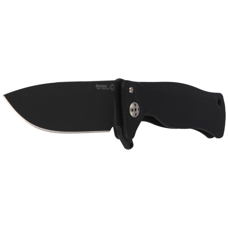 Nóż składany LionSteel SR11A Black Aluminum, Black Sleipner by Molletta (SR11A BB)