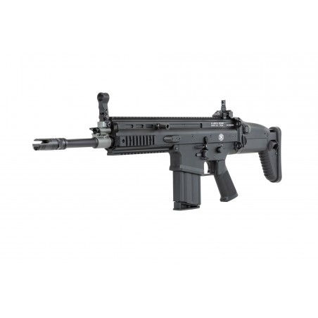 Karabinek szturmowy ASG Cybergun x FN HERSTAL SCAR-H z walizką transportową Czarny Karabinek szturmowy ASG Cybergun x FN HERSTAL SCAR-H z walizką transportową Czarny