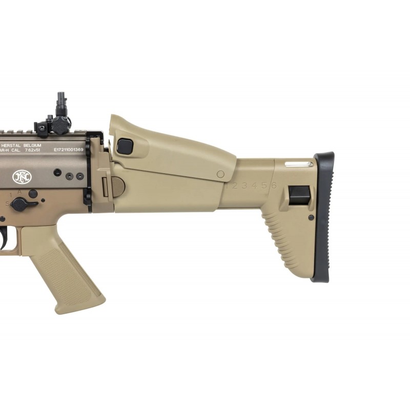 Karabinek szturmowy ASG Cybergun x FN HERSTAL SCAR-H z walizką transportową Tan