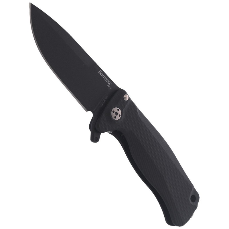 Nóż składany LionSteel SR22A Black Aluminum, Black Sleipner by Molletta (SR22A BB)